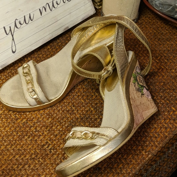 Ladies coach wedge heels - Picture 8 of 8